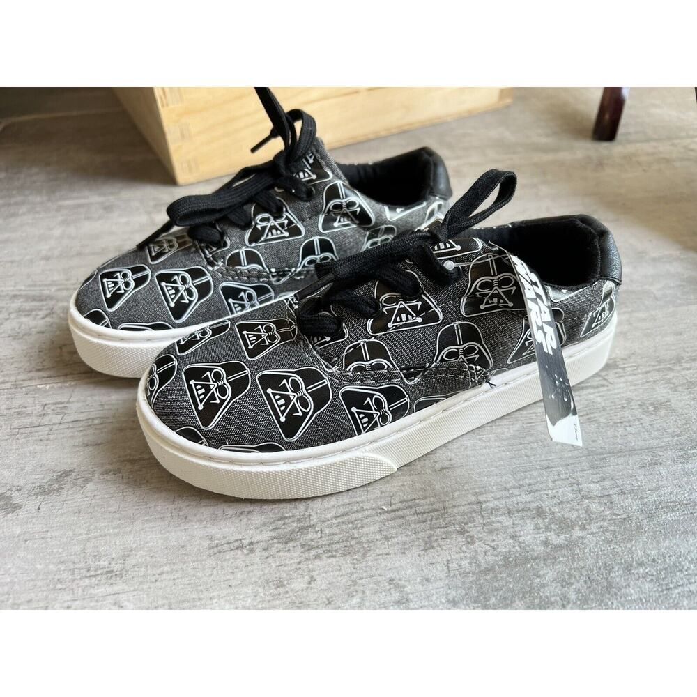 Star Wars Little Boys Kids Sneakers 92504 Darth Vader Black Gray NEW Shoes 13